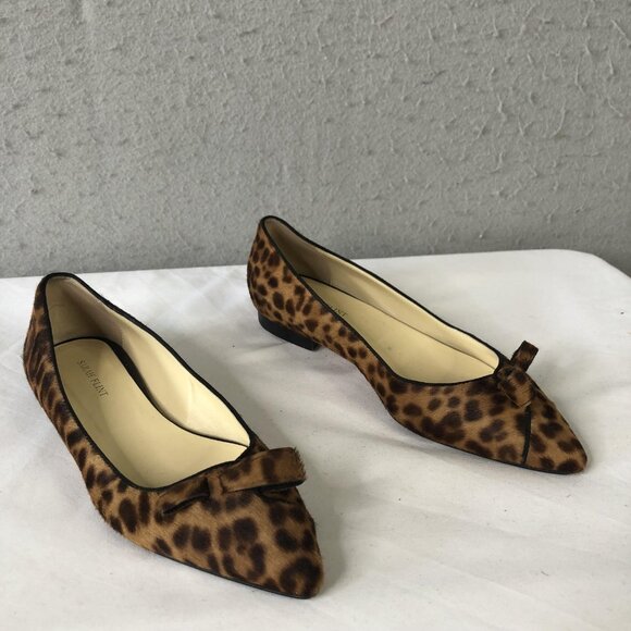Sarah Flint Womens Size 36.5 US 6.5 Leopard Haircalf Natalie Flats Made in Italy - Picture 1 of 16